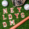 Wholesale 26 Baseball Alphabet Stickers with English Embroidery