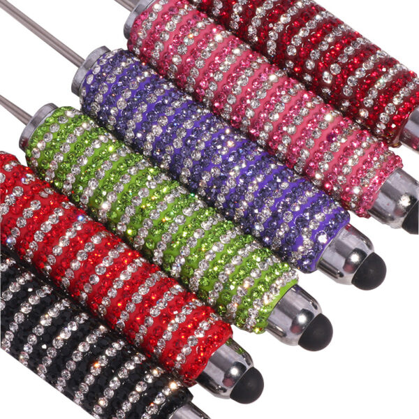 Wholesale Full Diamond Multi-Layer Colorfulful Cool Rhinestone Beaded Touch Screen Pen DIY Beaded Ballpoint Pen Jewelry Accessories