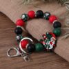 Wholesale Christmas Cute Silicone Beaded Keychain Bag Pendant Accessories Christmas Gift