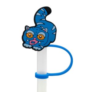 099-13 Blue / 8mm silicone straw cap