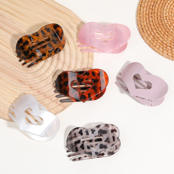 Wholesale Hairpin Duck Clip Glossy Leopard Print Hair Clips