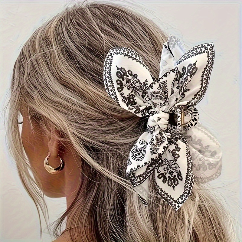 Wholesale Cross-border double-sided cashew flower bow hairpin love clip summer holiday shark clip fashion nytail clip headess