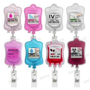 Wholesale Oily medicine bag, medical staff acrylic badge scroll, retractable and easy to pull