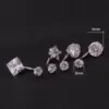 316L Stainless Steel Zircon Belly Rings Star Inlay 18K Real Gold Plated Women'S