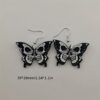oly-b54e7df75c37f244c493ebeb4507db8e Wholesale y Skull Butterfly Earrings, Flat Acrylic, Creative Personalized Skull Earrings