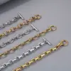 Wholesale PVD Coated 18K Gold Plated Geometric 304 Stainless Steel Simple Style Classic Style Waterproof Non Tarnish 304 Stainless Steel Bracelets