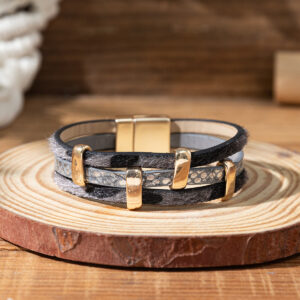 24110505 -grey / Leather + alloy