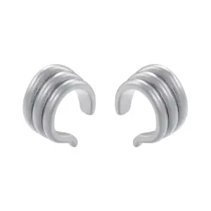 Ve1018 White Gold Color C- Shaped Multilayer 1 Pair