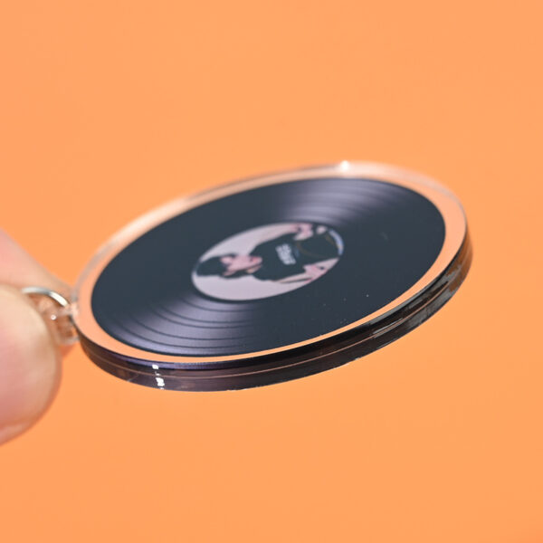 oly-b55d1854ef60a83026e5a3b71704bf7f Wholesale Acrylic Keychain Customized Star Peripheral Aid Gift Vinyl Record DIY Double-Layer Keychain Pendant