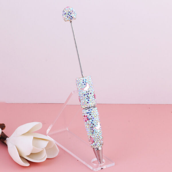 oly-b565e6f77e41b55545ebe6235852e019 Wholesale Cross-border Live Hot Sale Colorful Star Star Moon Zircon Diamond Pen Ceramic Mud Full Diamond Beaded Pen DIY Beaded Aessories