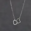 201 Stainless Steel 304 Stainless Steel Heart Shape Ion Plating (IP) Stone-Free 18K Gold Plated Simple Style Waterproof Non Tarnish Regular Chain Silver Pendant Necklace