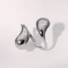PVD Coated Real Gold Plated 18K Gold Water Droplets 304 Stainless Steel Modern Style Simple Style Waterproof Non Tarnish Open Rings