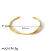 PVD Coated Real Gold Plated 18K Gold Solid Color 304 Stainless Steel Casual Classic Style Waterproof Non Tarnish 304 Stainless Steel Bangle