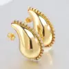 Wholesale 1 Pair Simple Style Water Droplets Plating Inlay Titanium Steel Zircon 18k Gold Plated Ear Studs