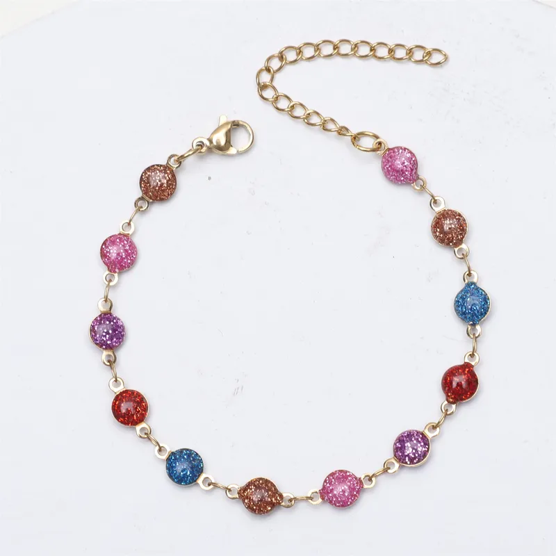 Wholesale Jewelry IG Style Geometric Solid Color Titanium Steel Jewelry Set