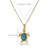 Wholesale Jewelry Beach Tortoise Starfish 304 Stainless Steel 18K Gold Plated Stainless Steel Necklaces
