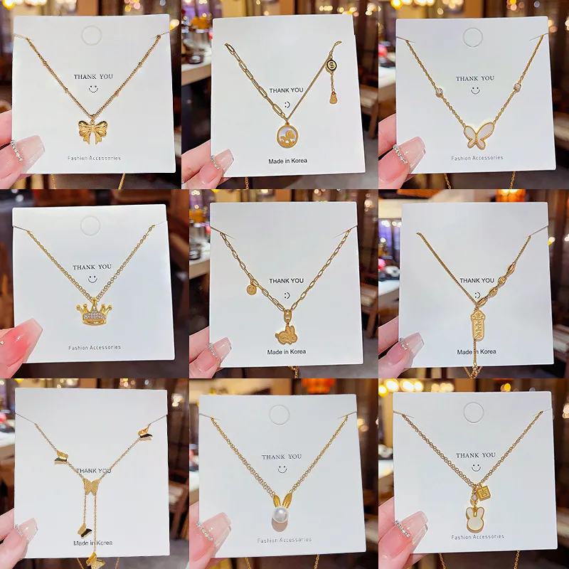 Wholesale Heart Shape Butterfly Titanium Steel Fashion Waterproof Non Tarnish Surgical Steel 316L Stainless Steel Lobster Trier Clasp Closure Pendant