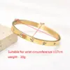 Wholesale PVD Coated Real Gold Plated Star Stainless Steel Simple Style Waterproof Non Tarnish Bangle