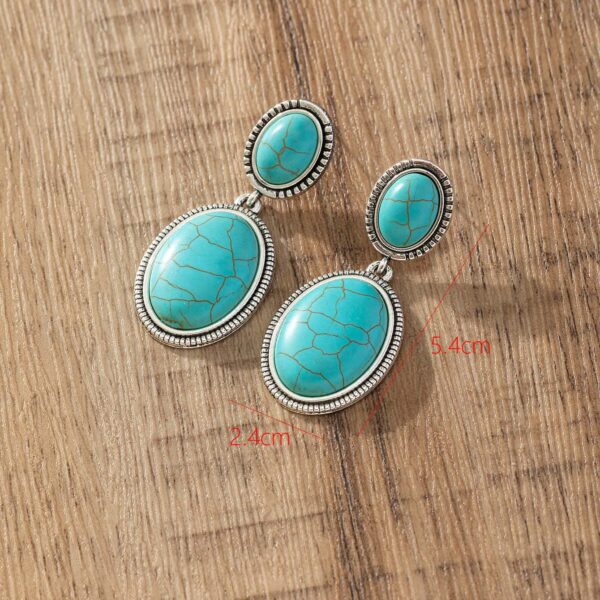 oly-b596deaec28163f077a821e5830958ac Wholesale Exaggerated Bohemian Turquoise Drop Earrings