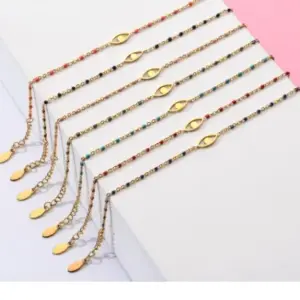 Wholesale Modern Style Eye Titanium Steel Enamel Bracelets