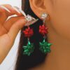 oly-b59d8a51c1772fedaa50c8b07160d712 Wholesale Christmas colorful red and green earrings