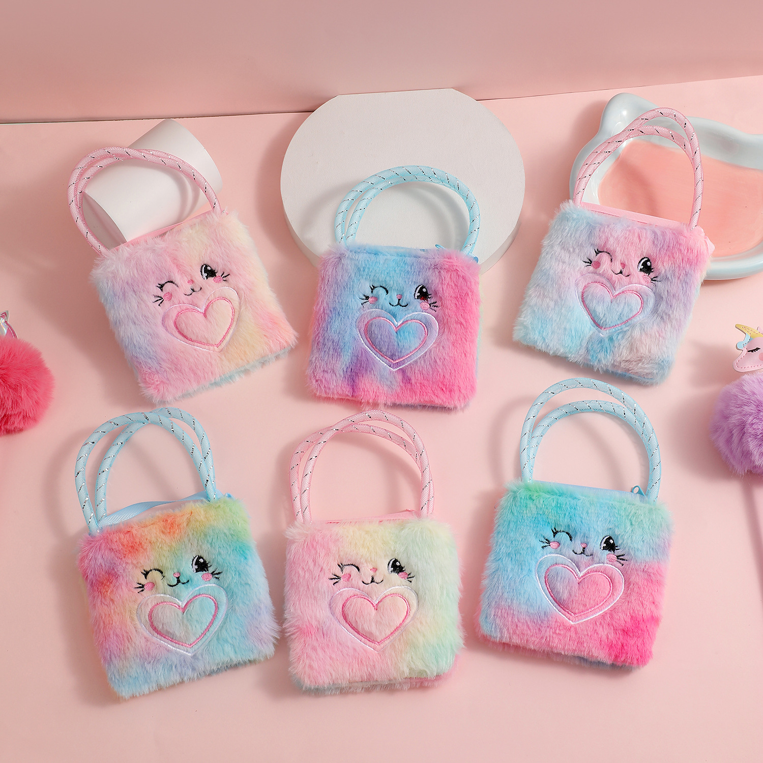 Wholesale Love Bear Plush Small Bag Chilen's Cute Crossbody Shoulder Bag