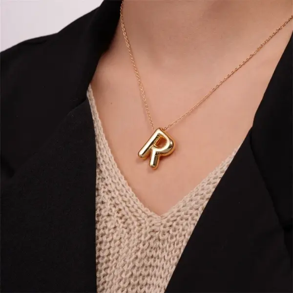 Wholesale Casual Simple Style Letter Copper Pendant Necklace In Bulk