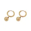 Wholesale 1 Pair Elegant Lady Ball Plating Titanium Steel Drop Earrings