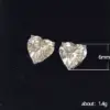 Wholesale Fashion Heart-shaped Zircon Simple Heart-shaped Copper Earrings