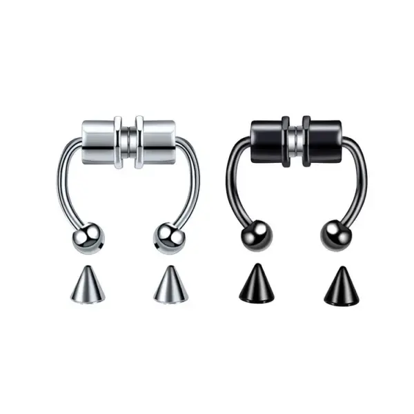 Fashion Stainless Steel Magnet Non-perforated Nose Ring Nose Pin