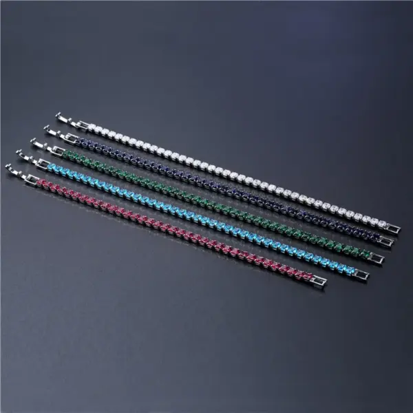 Wholesale Original Design Geometric Copper Bracelets Inlaid Zircon Copper Bracelets 1 Piece