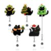 Wholesale Forest-themed Black Cat Christmas Gift Creative Retractable Badge Clip Easy-Pull Buckle