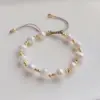 Fashion Geometric Natural Freshwater Pearl Copper Knitting Bracelets