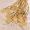 Wholesale PVD Coated Real Gold Plated 18K Gold Letter 304 Stainless Steel Fashion Waterproof Non Tarnish 304 Stainless Steel Pendant Necklace