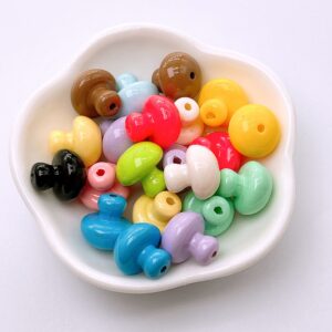 Wholesale Mushroom-shaped beads with through holes