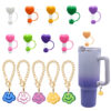 Wholesale Random 10pcs 3D color love 10MM dust plug straw accessories