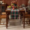 Wholesale Christmas brushed plaid table runner