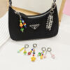 Wholesale Street Dopamine Colorful Beaded Keychain