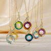 Wholesale New Amazon European and American Cross-border Fashion Colorful Crystal Necklace Niche Design Fashion Simple Women's Necklace