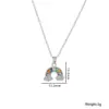 PVD Coated Real Gold Plated Rainbow Stainless Steel Casual Waterproof Non Tarnish Titanium Steel Pendant Necklace