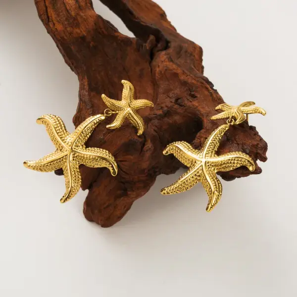 1 Pair Vacation Beach Starfish 304 Stainless Steel Stainless Steel Earrings