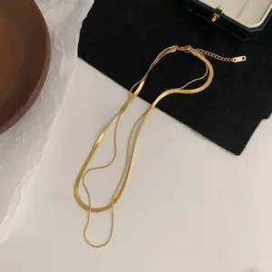 YXP161 Blade Round Snake Chain / Gold