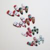 Wholesale WM-300 Christmas Special Edition False Nails: Almond Christmas Red and Green Reindeer, Gingerbread Man, Snowman - Nail Tips