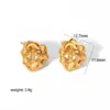 Wholesale 1 Pair Simple Style Heart Shape Plating Stainless Steel Drop Earrings Ear Studs