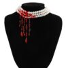 Wholesale Dripping Blood Pearl Necklace