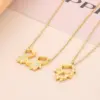 Wholesale 304 Stainless Steel Cartoon Character PVD Coated Artificial Diamond 18K Real Gold Plated Cute Waterproof Non Tarnish Plating Inlay Cable Chain Pendant Necklace
