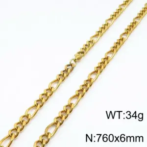 Gold 760 * 6mm = Necklace KN197213-Z