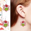 Wholesale Christmas Acrylic 2D Flat Earrings, OLY Exclusive