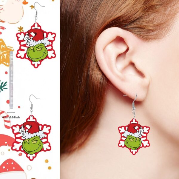 Wholesale Christmas Acrylic 2D Flat Earrings, OLY Exclusive