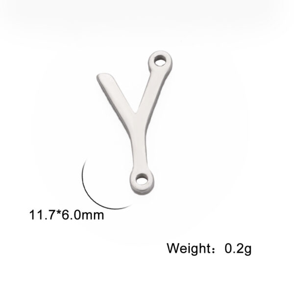 Wholesale Factory wholesale sply direct fashion personality trend diy jewelry 26 letters gold and down hole stainless steel pendant